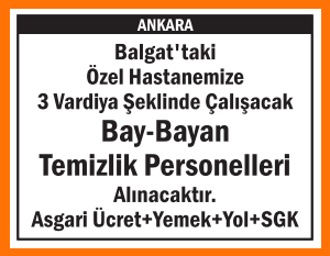 ÖZEL HASTANEMİZE TEMİZLİK PERSONELLERİ ÖZEL HASTANEMİZE TEMİZLİK PERSONELLERİ