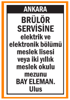 ELEKTRİK ELEKTRONİK MEZUNU BAY ELEMAN