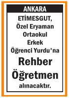 ERKEK ÖĞRENCİ YURDUNA REHBER ÖĞRETMEN