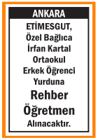 ERKEK ÖĞRENCİ YURDUNA REHBER ÖĞRETMEN ETİMESGUT
