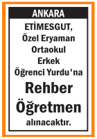 ERKEK ÖĞRENCİ YURDUNA REHBER ÖĞRETMEN