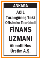 TECRÜBELİ FİNANS UZMANI TURANGÜNEŞ