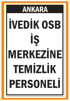 İŞ MERKEZİNE TEMİZLİK PERSONELİ
