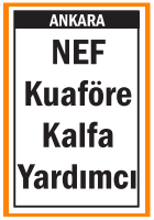 KUAFÖRE KALFA YARDIMCI NEF