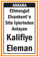 SİTE İŞLERİNDEN ANLAYAN KALİFİYE ELEMAN