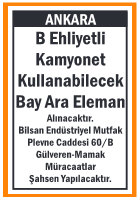 KAMYONET KULLANABİLECEK BAY ARA ELEMAN
