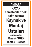 KAYNAK VE MONTAJ USTALARI KAZAN KERESTECİLER