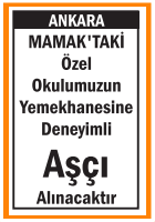 ÖZEL OKULUMUZA AŞÇI MAMAK