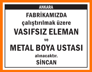 METAL BOYA USTASI SİNCAN METAL BOYA USTASI SİNCAN