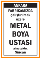 METAL BOYA USTASI SİNCAN