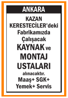 KAYNAK VE MONTAJ USTALARI KAZAN KERESTECİLER
