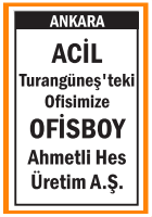 OFİSİMİZE OFİSBOY TURANGÜNEŞ
