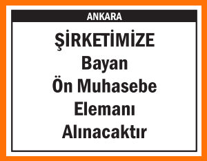 BAYAN ÖN MUHASEBE ELEMANI