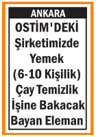 YEMEK ÇAY TEMİZLİK BAYAN OSTİM