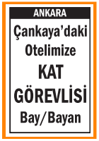 OTELİMİZE KAT GÖREVLİSİ BAY BAYAN