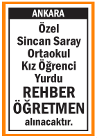 KIZ ÖĞRENCİ YURDUNA REHBER ÖĞRETMENİ