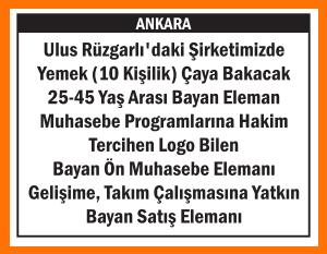 YEMEK ÇAYA BAKACAK BAYAN ULUS YEMEK ÇAYA BAKACAK BAYAN ULUS