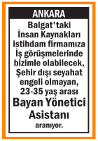 SEYAHAT ENGELİ OLMAYAN YÇNETİCİ ASİSTANI