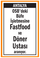 FASTFOOD VE DÖNER USTASI ANTALYA OSB