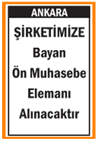 BAYAN ÖN MUHASEBE ELEMANI