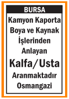 BURSA KAMYON KALFA USTA