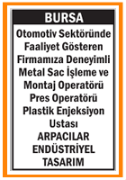 OPERATÖRLER VE PLASTİK ENJEKSİYON USTASI BURSA