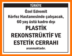 PLASTİK REKONSTRÜKTİF  VE  ESTETİK CERRAHI ARANIYOR
