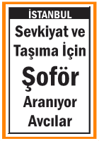 AVCILAR SEVKİYAT VE TAŞIMA ŞOFÖRÜ