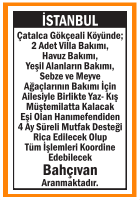 ÇATALCA GÖKÇEALİ KÖYÜNDE VİLLALARA BAHÇIVAN