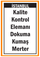 MERTER KALİTE KONTROL ELEMANI ARANIYOR