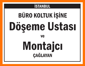 DÖŞEME USTASI VE MONTAJCI ÇAĞLAYAN DÖŞEME USTASI VE MONTAJCI ÇAĞLAYAN