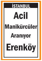 ERENKÖY MANİKÜRCÜLER ARANIYOR