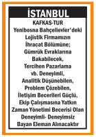 İHRACAT BÖLÜMÜNE BAYAN ELEMAN KAFKAS-TUR