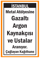 GAZALTI ARGON KAYNAKÇILARI VE USTALAR