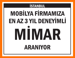DENEYİMLİ MİMAR MOBİLYA FİRMAMIZA