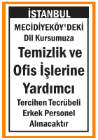 TEMİZLİK VE OFİS İŞLERİNE YARDIMCI ERKEK