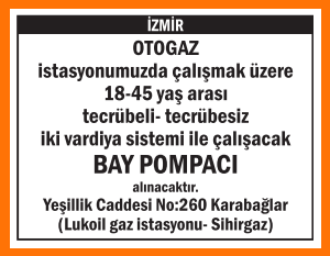 BAY POMPACI ALINACAKTIR KARABAĞLAR