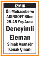 DENEYİMLİ ÖN MUHASEBE AKINSOFT BİLEN ELEMAN