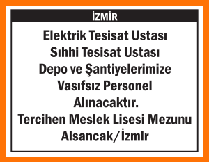 ALSANCAK İZMİR VASIFSIZ PERSONEL