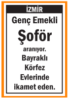BAYRAKLI GENÇ EMEKLİ ŞOFÖR