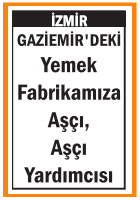 AŞÇI AŞÇI YARDIMCISI GAZİEMİR