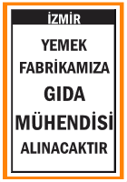 GIDA MÜHENDİSİ YEMEK FABRİKAMIZA