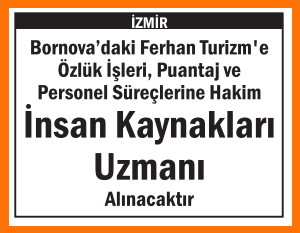 İNSAN KAYNAKLARI UZMANI BORNOVA