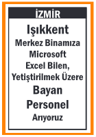 MİCROSOFT EXCEL BİLEN BAYAN IŞIKKENT