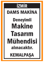 MAKİNE TASARIM MÜHENDİSİ KEMALPAŞA