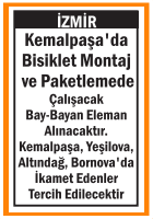 BİSİKLET MONTAJ VE PAKETLEME ELEMANI