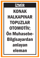 KONAK ÖN MUHASEBE BİLGİSAYAR BİLEN ELEMAN