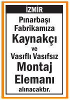 KAYNAKÇI VE MONTAJ ELEMANLARI PINARBAŞI