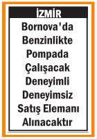 POMPADA ÇALIŞACAK SATIŞ ELEMANI