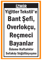 BANT ŞEFİ OVERLOKÇU REÇMECİ BAYANLAR